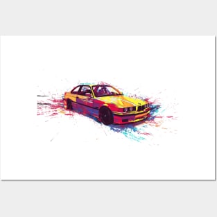 Watercolor BMW E36 Posters and Art